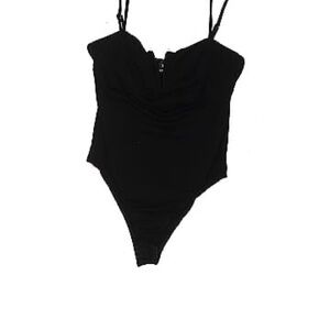 Vici plunging v neckline black bodysuit